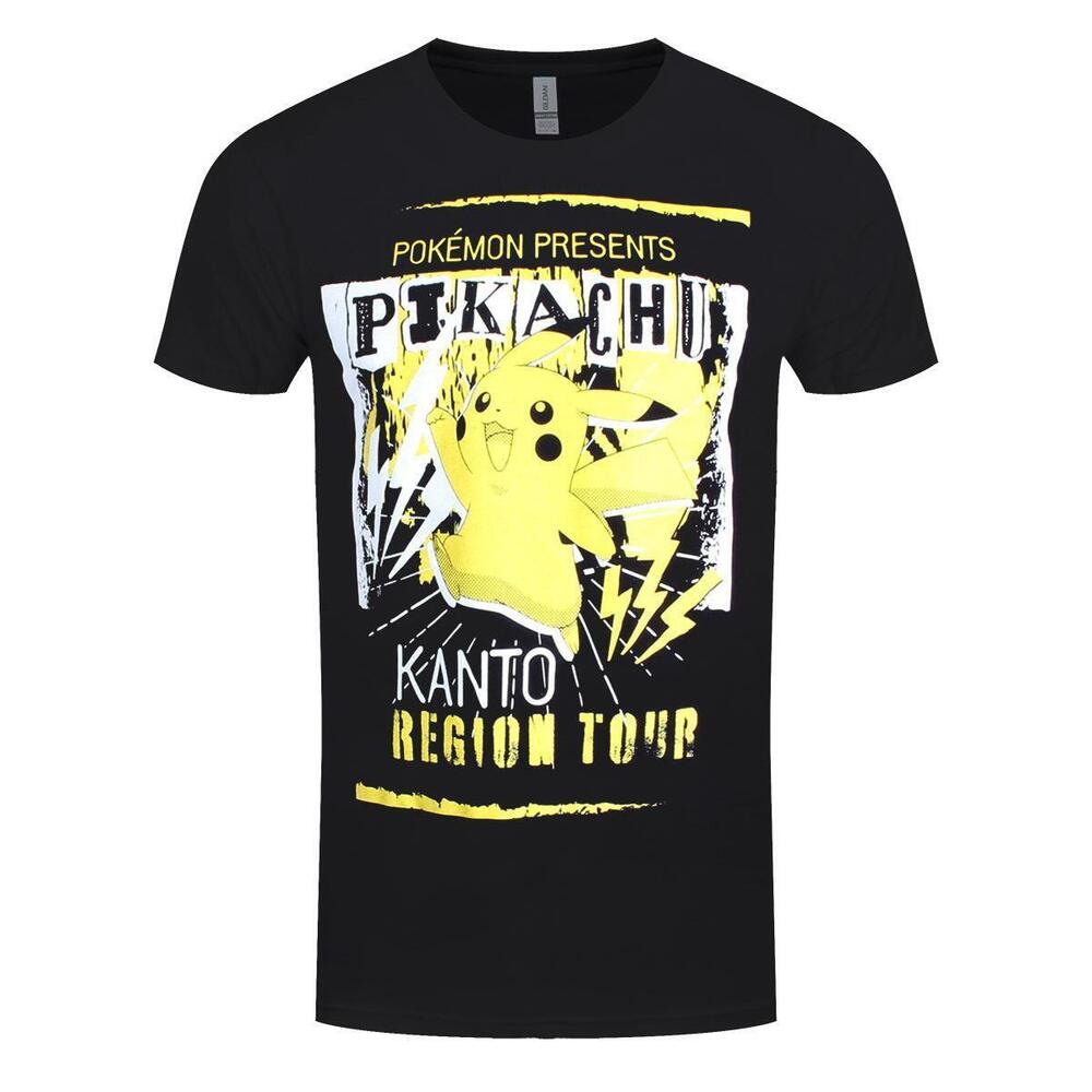 Pokemon Kanto Region Tour Mens Black Tshirt